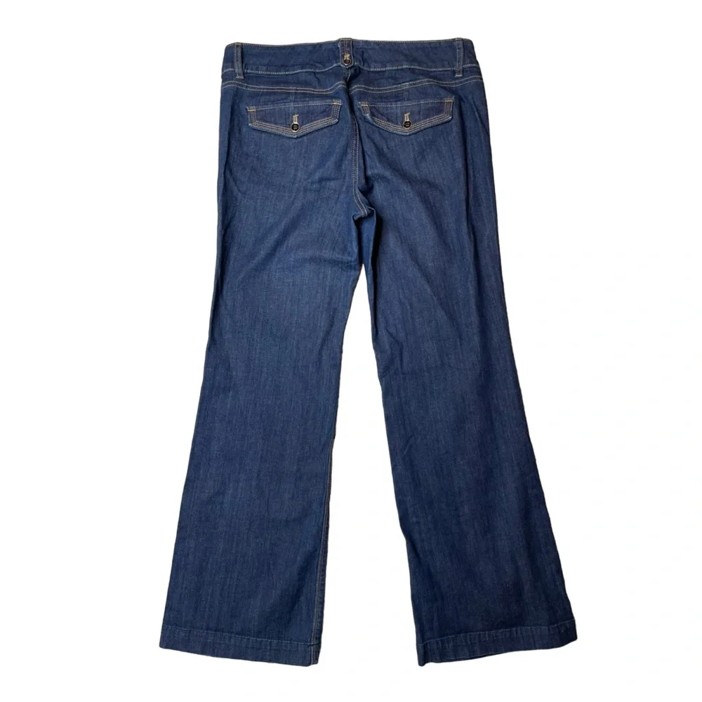 NWOT White House Black Market |‎ Women’s Blanc Wide leg Trouser Jeans 6 Slim $78